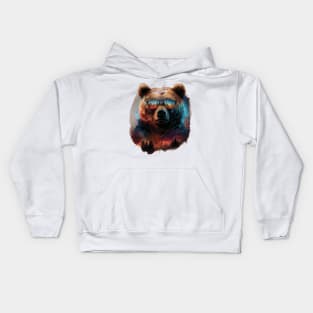 Bear in sunglasses Kids Hoodie